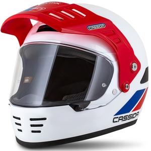 Enduro čelada Cassida FormX FlatOut belo-modro-rdeča