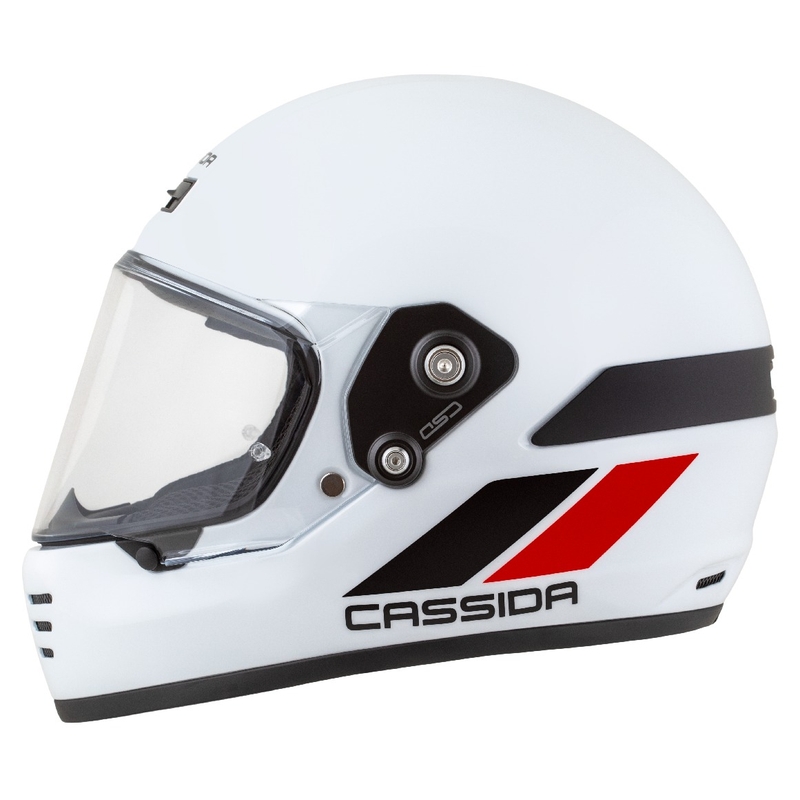 Enduro čelada Cassida FormX FlatOut belo-črno-rdeča