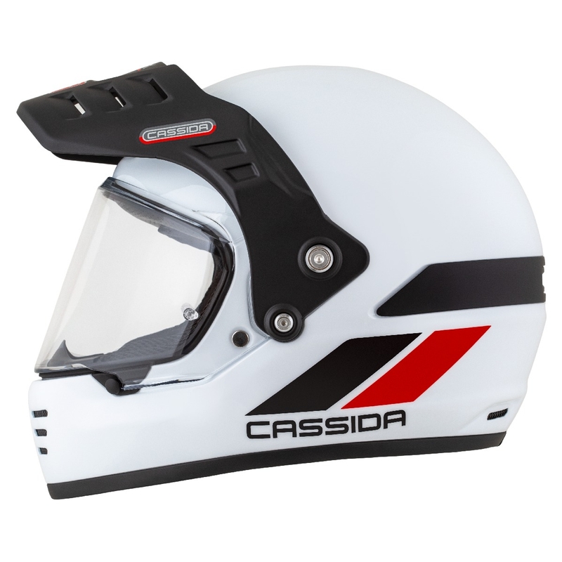 Enduro čelada Cassida FormX FlatOut belo-črno-rdeča