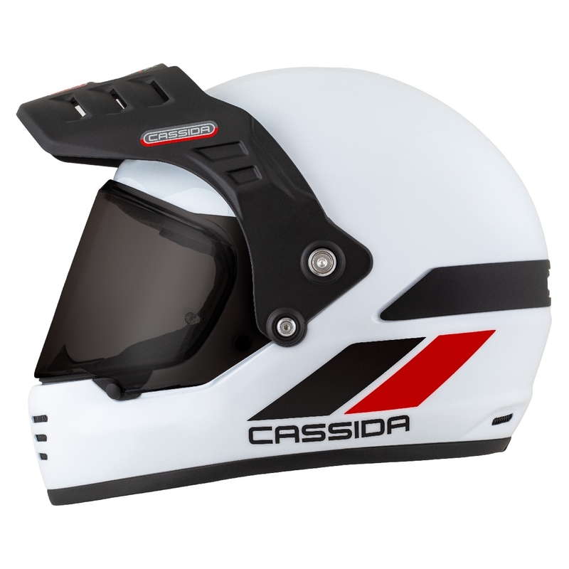 Enduro čelada Cassida FormX FlatOut belo-črno-rdeča