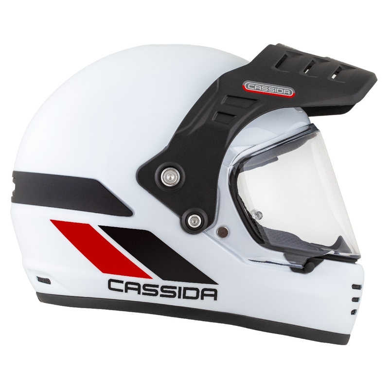 Enduro čelada Cassida FormX FlatOut belo-črno-rdeča