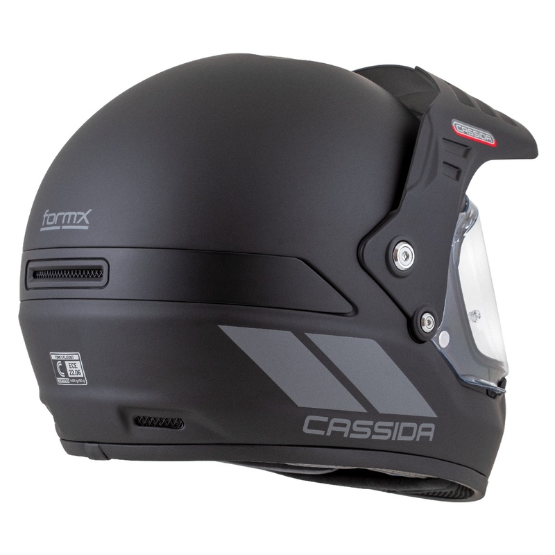 Enduro čelada Cassida FormX FlatOut mat črno-temno siva