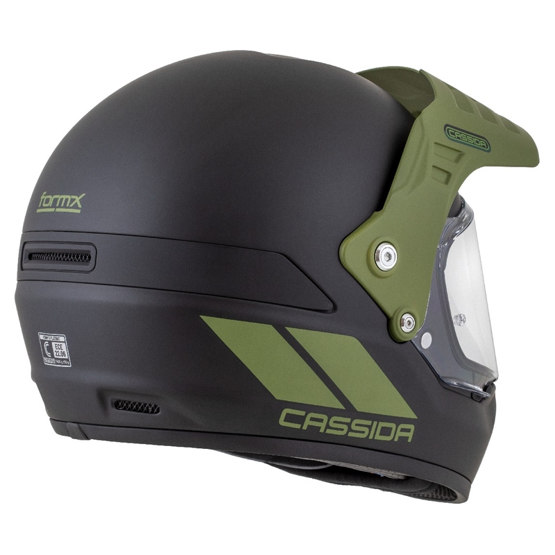 Enduro čelada Cassida FormX FlatOut mat črno-zelena