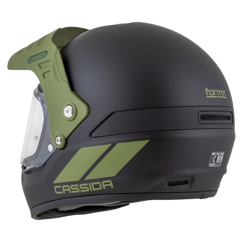 Enduro čelada Cassida FormX FlatOut mat črno-zelena