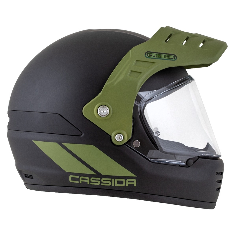 Enduro čelada Cassida FormX FlatOut mat črno-zelena