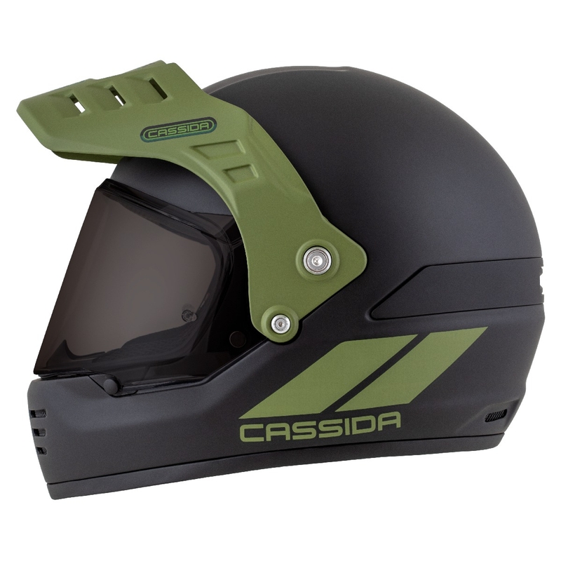 Enduro čelada Cassida FormX FlatOut mat črno-zelena