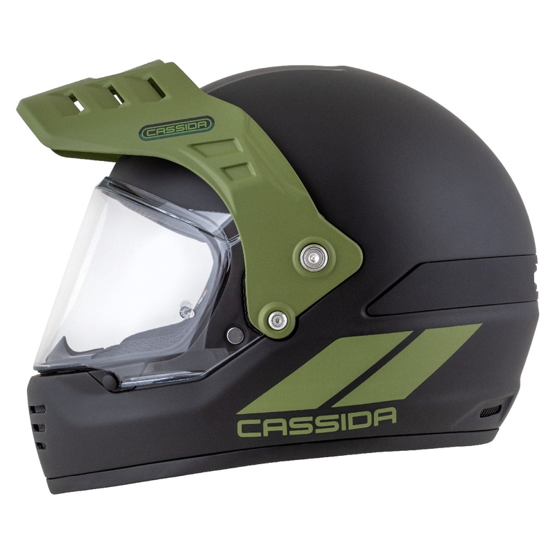 Enduro čelada Cassida FormX FlatOut mat črno-zelena