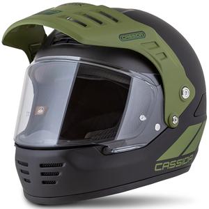 Enduro čelada Cassida FormX FlatOut mat črno-zelena