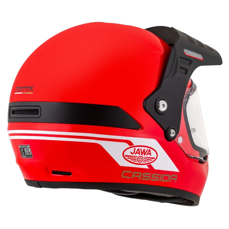 Enduro čelada Cassida FormX Jawa RotaX rdeče-belo-zlata