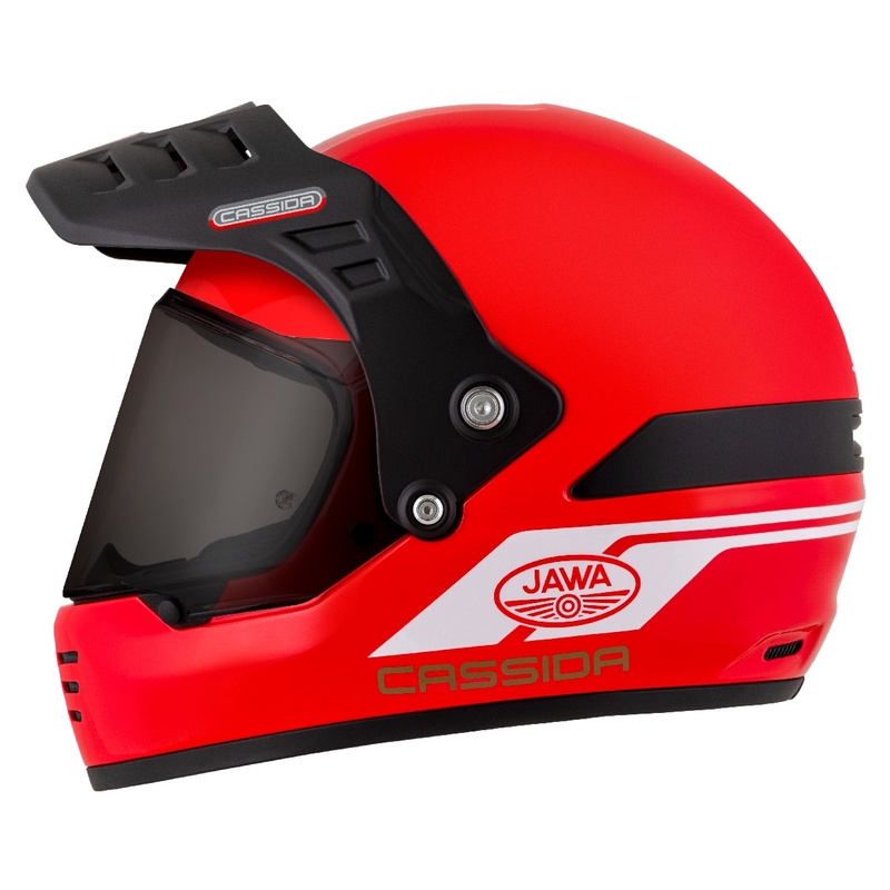 Enduro čelada Cassida FormX Jawa RotaX rdeče-belo-zlata