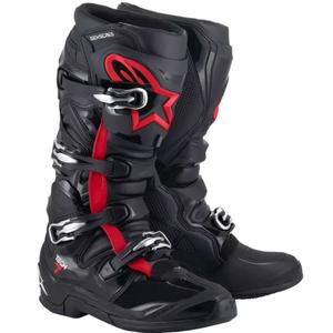 Motokros škornji Alpinestars TECH 7 črno-fluo rdeči