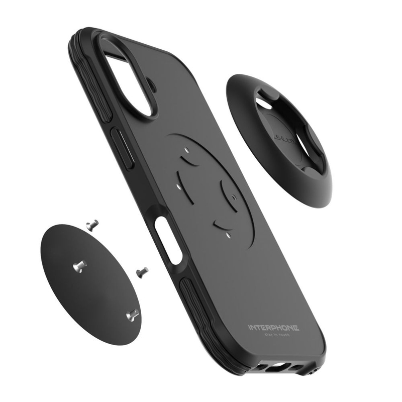 Zaščitni ovitek Interphone QUIKLOX Tetraforce za Apple iPhone 16 črn