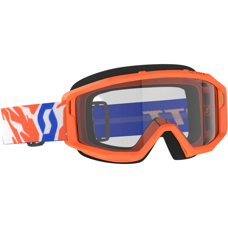 Otroška motokros očala SCOTT Primal Youth oranžna s prozornim pleksi steklom