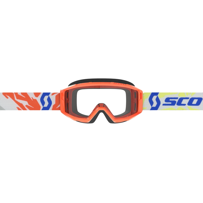 Otroška motokros očala SCOTT Primal Youth oranžna s prozornim pleksi steklom