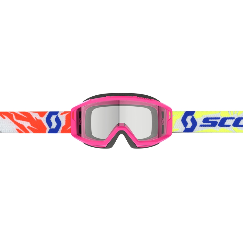 Otroška motokros očala SCOTT Primal Youth roza s prozornim pleksi steklom