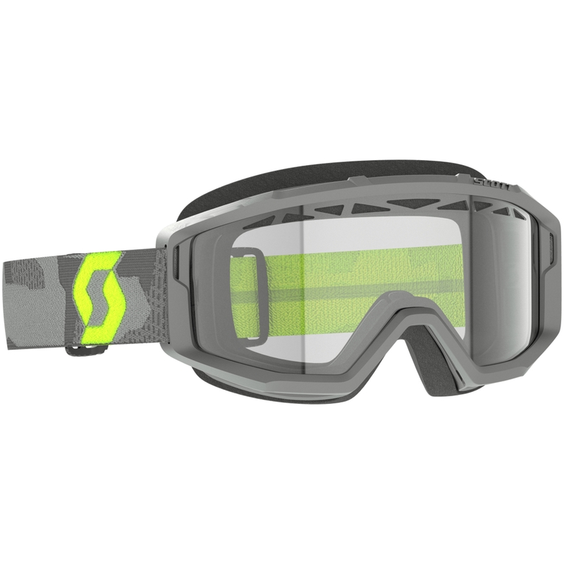 Motokros očala SCOTT Primal Enduro sivo-fluo rumena s prozornim pleksi steklom