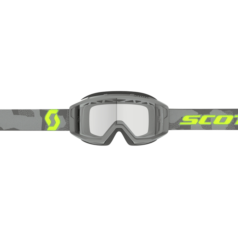 Motokros očala SCOTT Primal Enduro sivo-fluo rumena s prozornim pleksi steklom