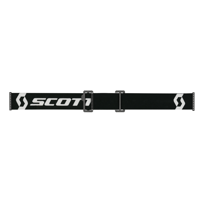 Motokros očala SCOTT Primal CH črno-bela s kromiranim srebrnim pleksi steklom