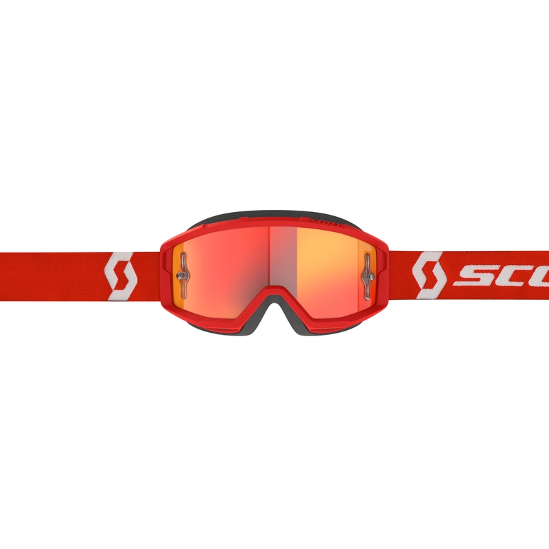 Motokros očala SCOTT Primal CH rdeče-bela s krom oranžnim pleksi steklom