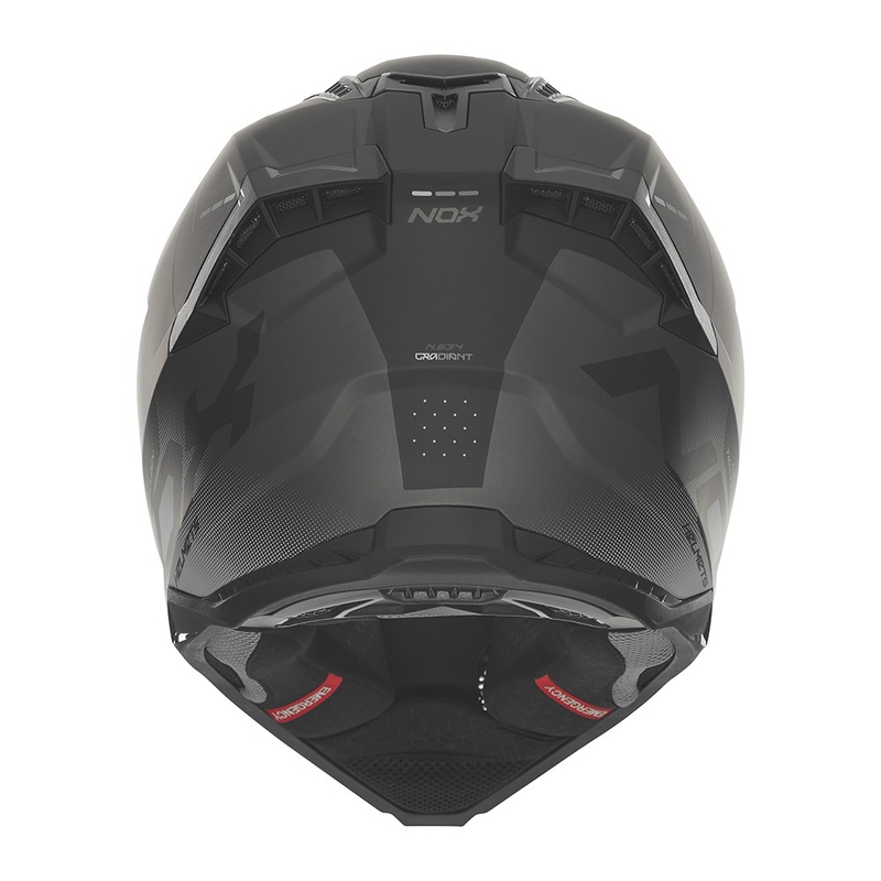 Motokros čelada NOX N634 mat črno-srebrna