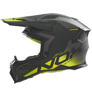Motokros čelada NOX N634 mat črno-fluo rumena