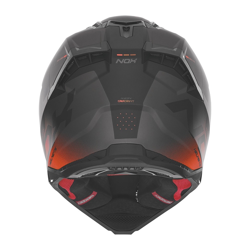 Motokros čelada NOX N634 mat črno-rdeča