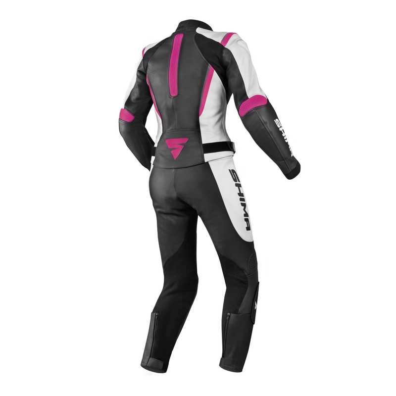 Ženski kombinezon Shima Miura Black-White-Fuchsia Motorcycle Jumpsuit razprodaja