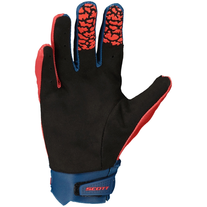 Otroške rokavice za motokros SCOTT EVO TRACK modro-neon rdeče