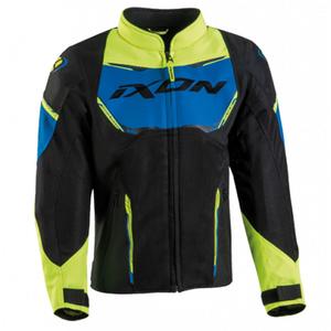 IXON Striker Air otroška motoristična jakna črno-modro-rumena