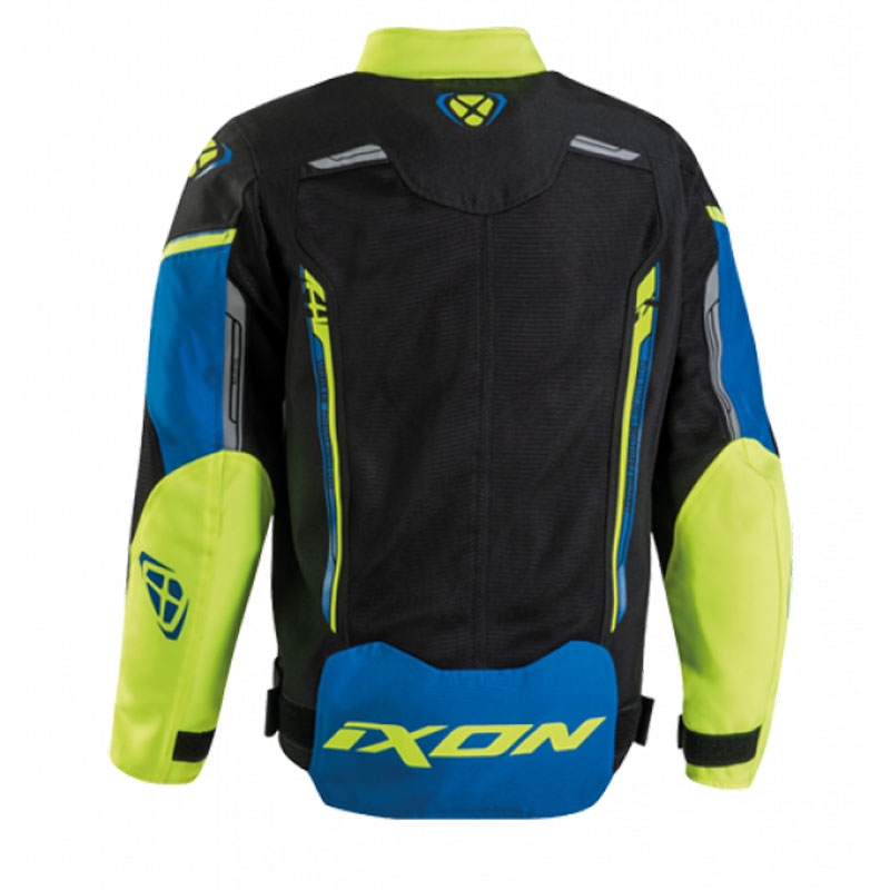 IXON Striker Air otroška motoristična jakna črno-modro-rumena