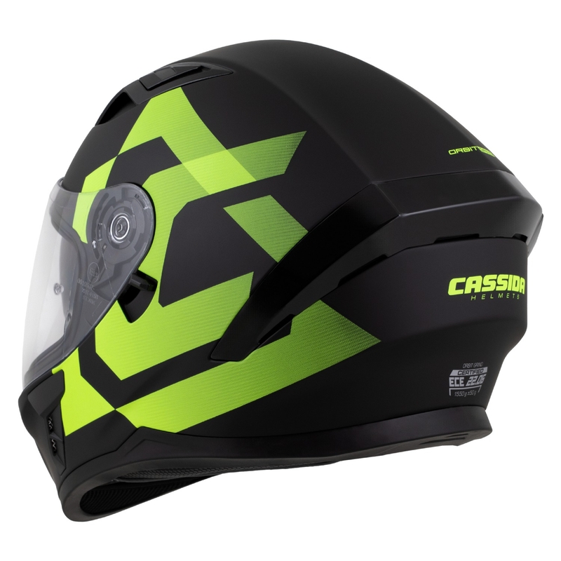 Celoobrazna čelada Cassida Orbit Grind mat črno-fluo rumena