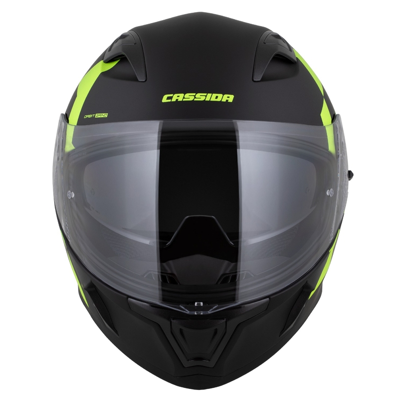 Celoobrazna čelada Cassida Orbit Grind mat črno-fluo rumena