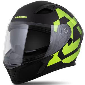Celoobrazna čelada Cassida Orbit Grind mat črno-fluo rumena