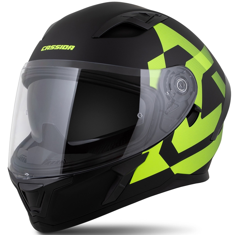 Celoobrazna čelada Cassida Orbit Grind mat črno-fluo rumena