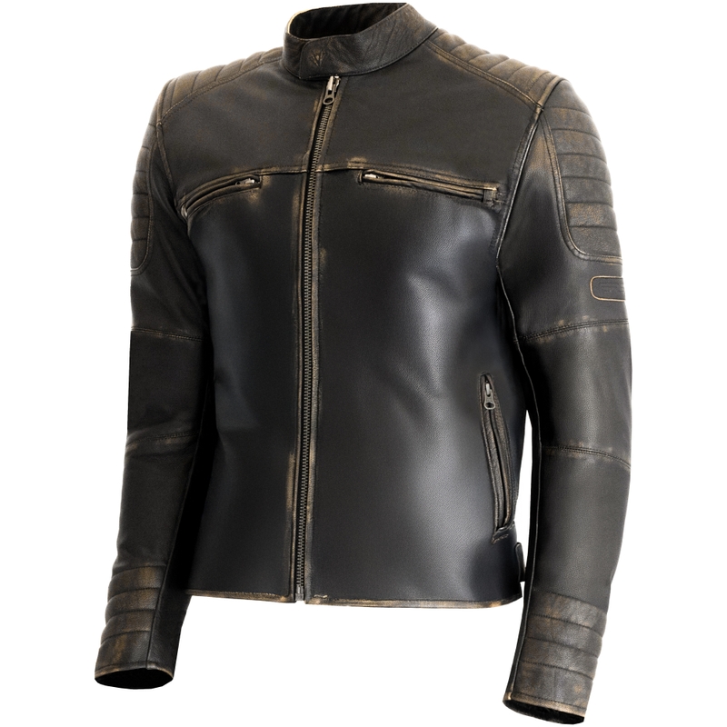RSA Vintage rjava usnjena motoristična jakna