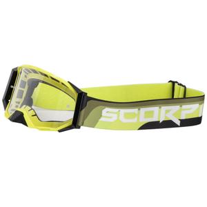 Motokros očala Scorpion E24 fluo rumeno-črna s prozornim pleksi steklom