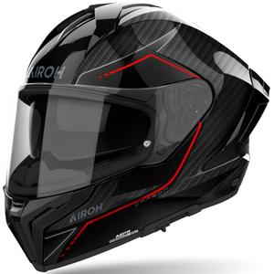 Celoobrazna motoristična čelada Airoh MATRYX Carbon sijajno črna
