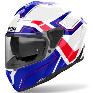 Celoobrazna motoristična čelada Airoh SPARK 2 Dart sijoča modro-rdeča