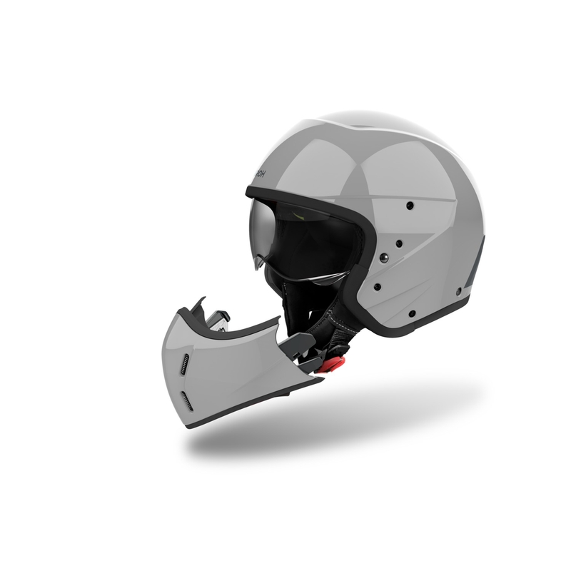 Airoh J110 Barvna modularna motoristična čelada sijajno cementno siva