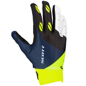 Rokavice za motokros SCOTT EVO RACE vijolično-modre-fluo rumene