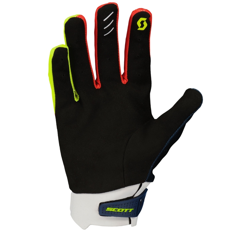 Motokros rokavice SCOTT EVO RACE modro-rdeče-fluo rumene