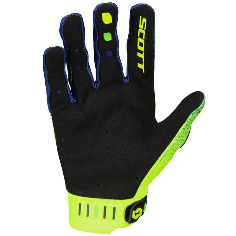 Rokavice za motokros SCOTT Podium PRO vijolično-modre-fluo rumene