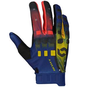 Motokros rokavice SCOTT Podium PRO rdeče-rumeno-modre