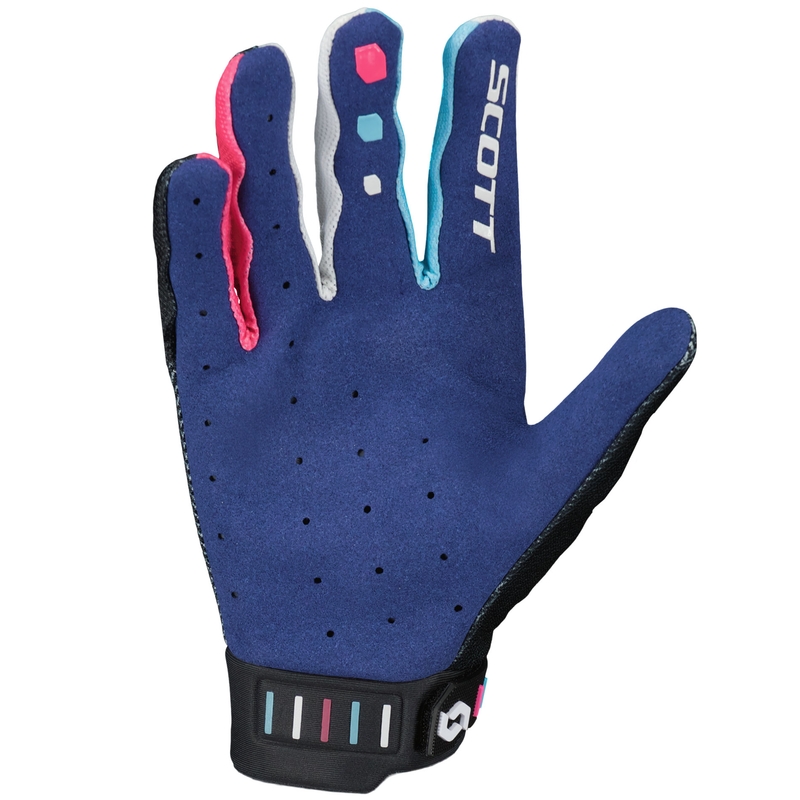Rokavice za motokros SCOTT Podium PRO modro-roza