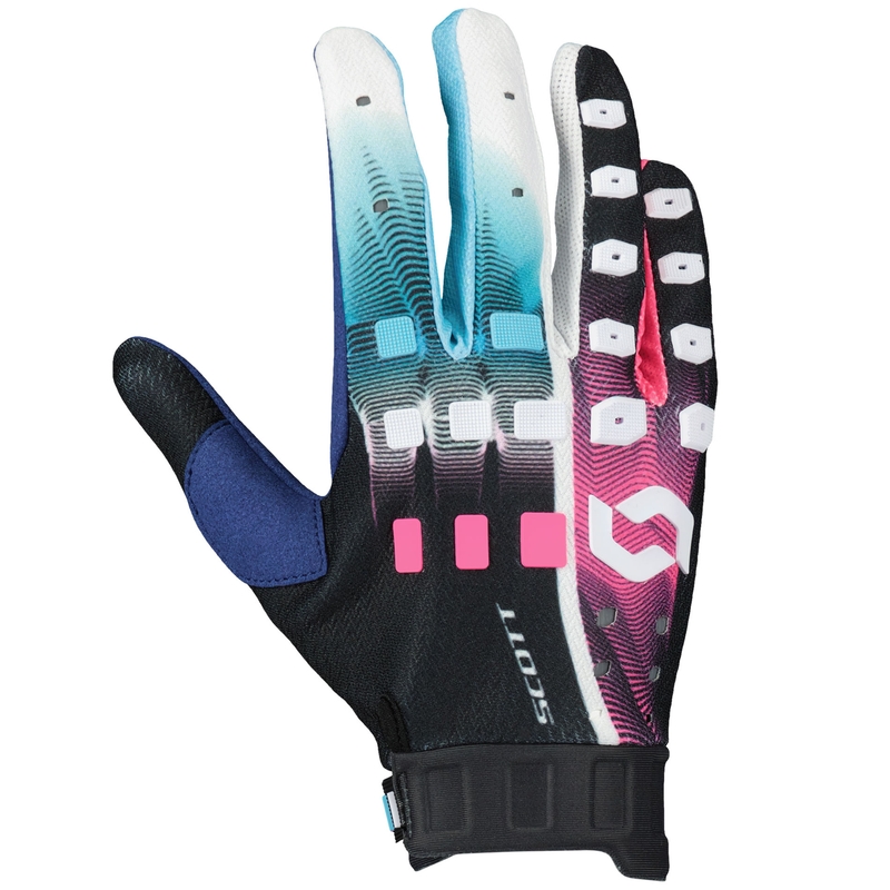 Rokavice za motokros SCOTT Podium PRO modro-roza