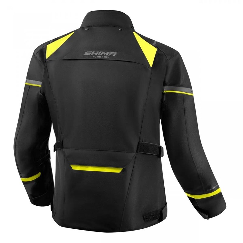 Motoristična jakna Shima Runner črno-fluo rumena
