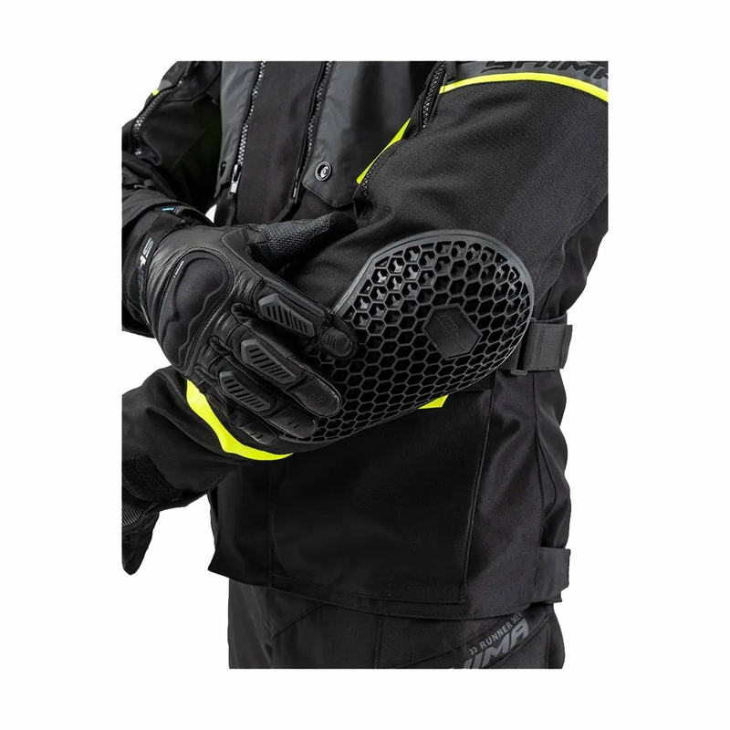 Motoristična jakna Shima Runner črno-fluo rumena