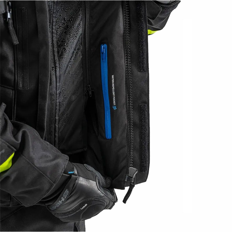 Motoristična jakna Shima Runner črno-fluo rumena