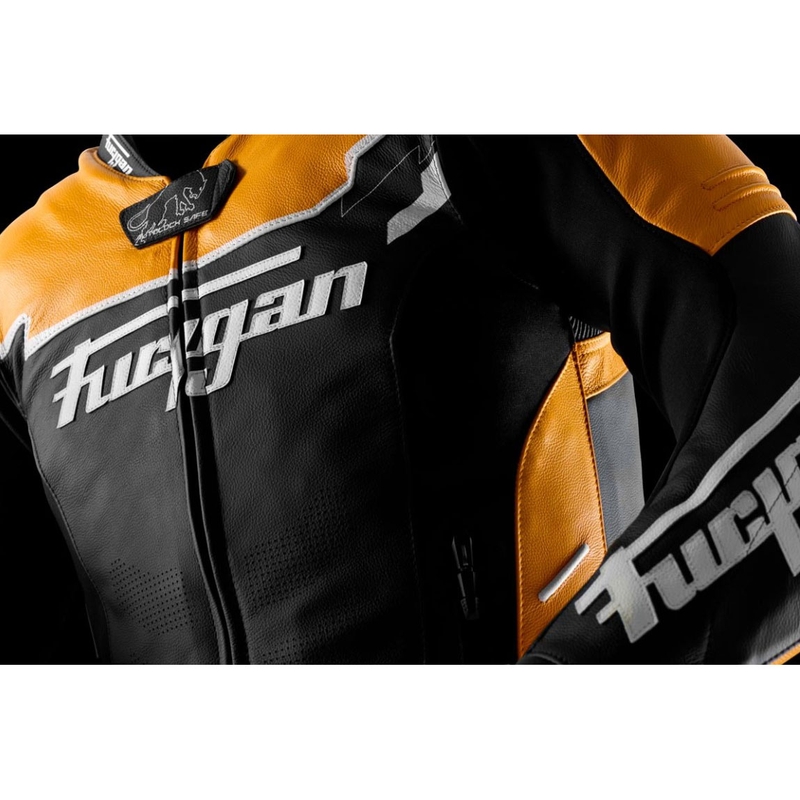 Furygan Signature 55 usnjena motoristična jakna črno-rumena