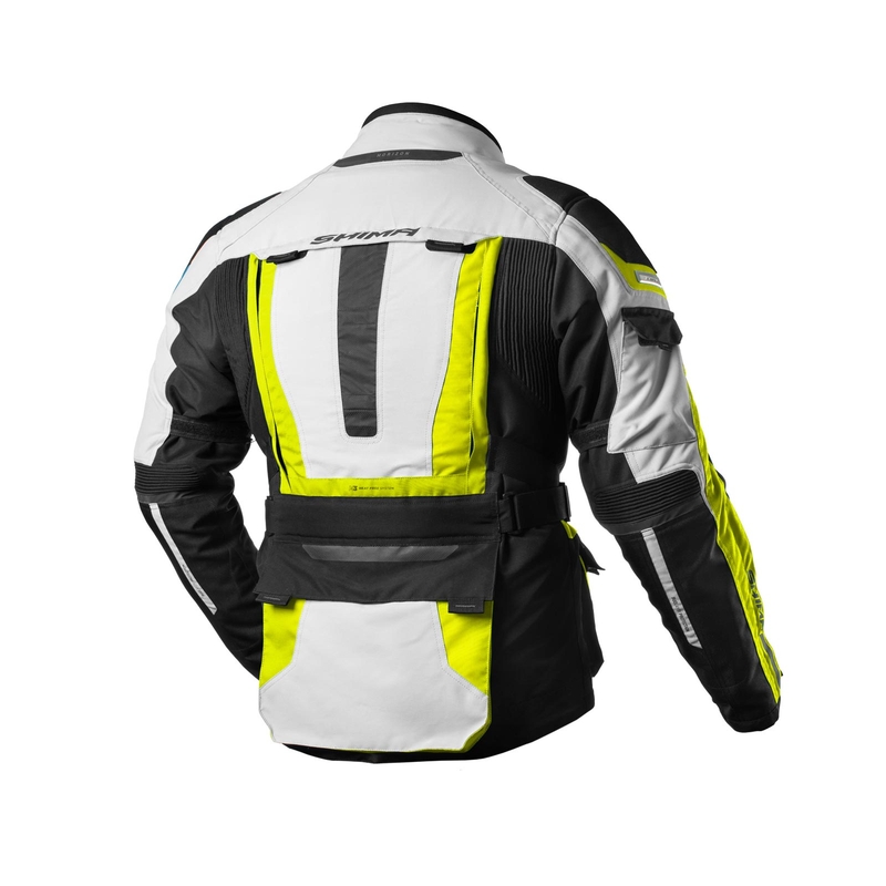 Motoristična jakna Shima Horizon fluo rumeno-sivo-črna